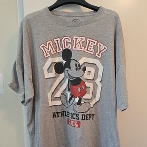 Disney Gray Mickey Mouse Short Sleeve Tee